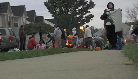 Children dressed up for Halloween