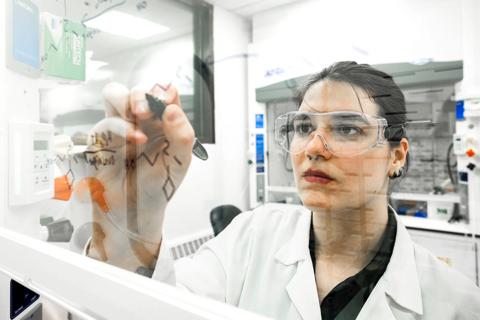 students in lab