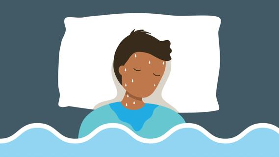 child sweating in their sleep