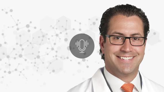 Dr. Jason Savage against a decorative background with podcast button overlay