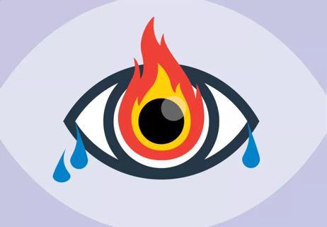 Eye on fire and watery Illustration