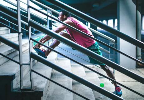 stretching before a run