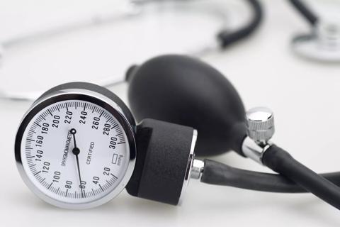 sphygmomanometer and stethoscope