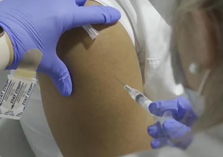 Person getting vaccinated
