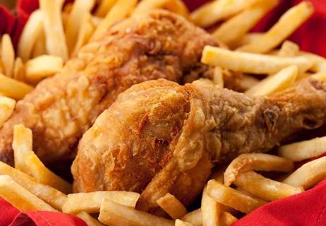 fried chicken and French fries