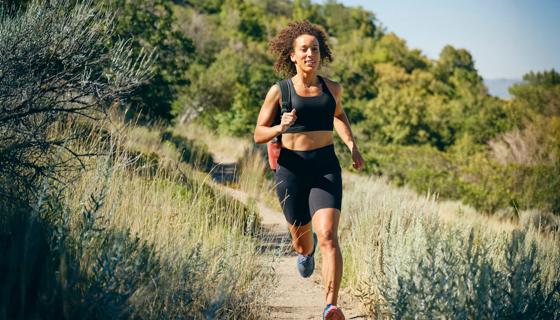 Person trail running