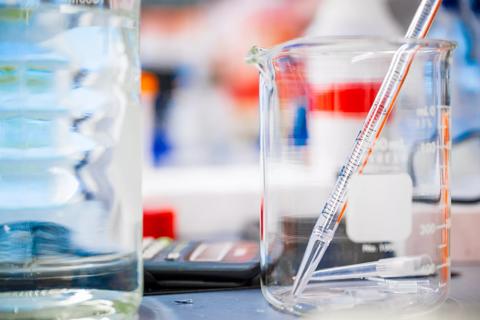 Researcher in lab