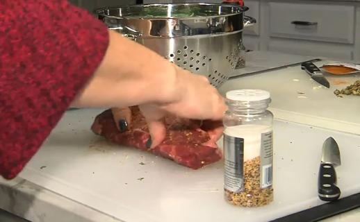 Meat on cutting board