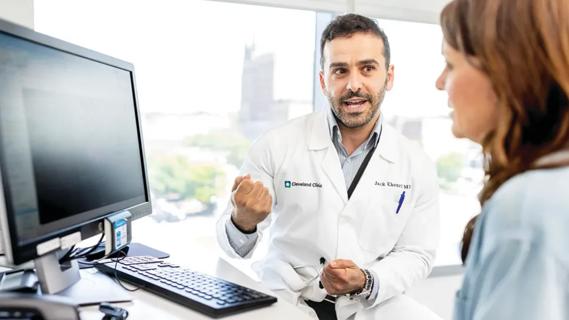 Dr. Jack Khouri with patient