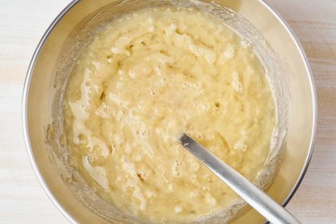 Mixing bowl full of batter