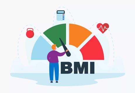 Person checking their BMI.