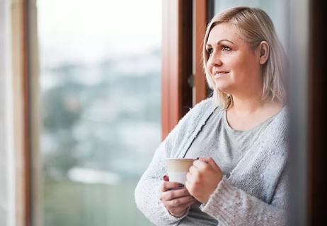 hopeful overweight woman