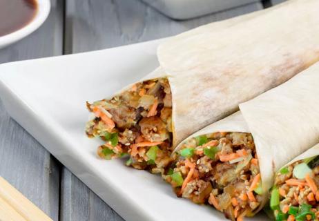 Asian Chicken Wraps With Shiitake Mushrooms