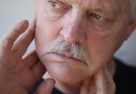 person holding jaw