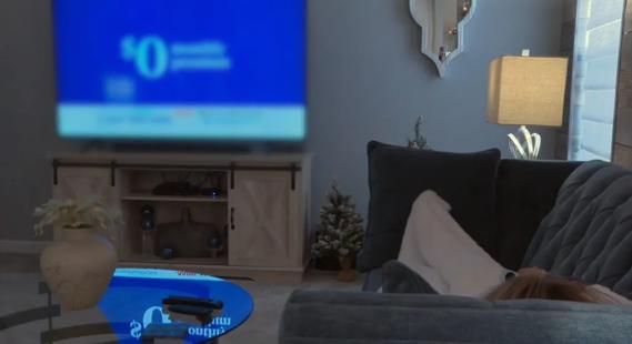 Person watching TV
