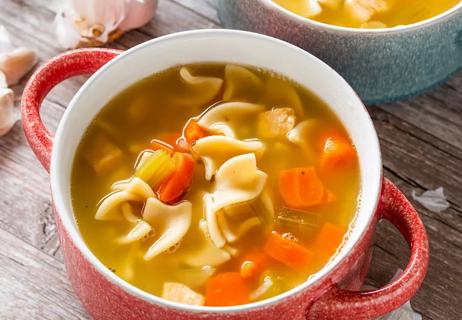 homemade chicken noodle soup when sick