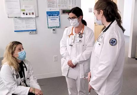 Nurses help medical students at Lakewood Family Medicine