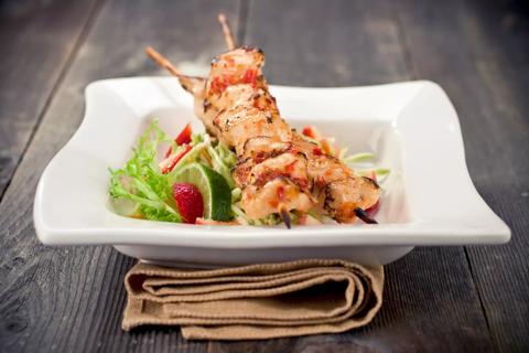Recipe: Asian-Style Chicken Skewers With Slaw