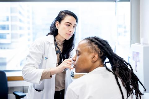 Dr. Littlejohn with patient