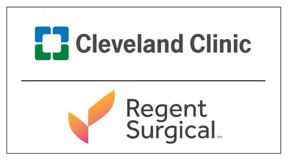 Logos for Cleveland Clinic and Regent Surgical