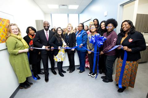 Health center ribbon cutting