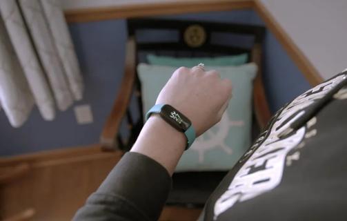 Person looking at watch