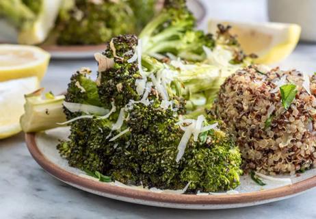 Parmesan broccoli quinoa pilaf