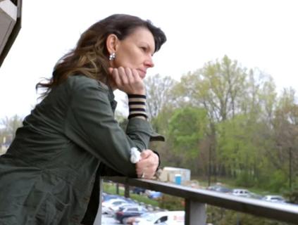 Woman on balcony