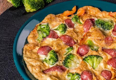 recipe broccolli sausage frittata