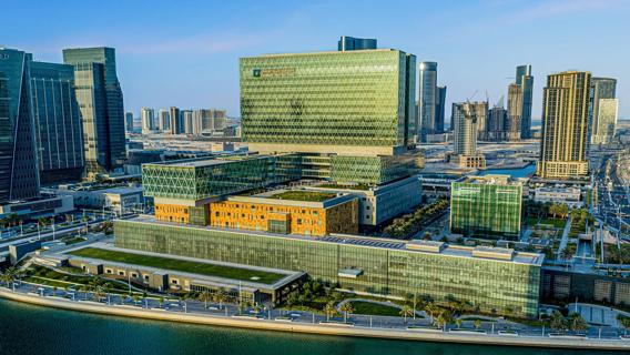 Aerial view of Cleveland Clinic Abu Dhabi