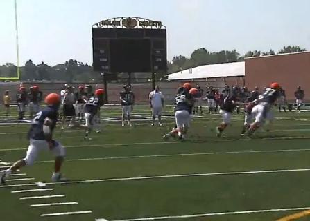 Football players on the field