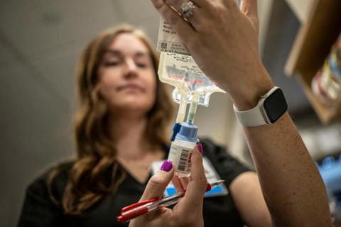 intravenous infusion line