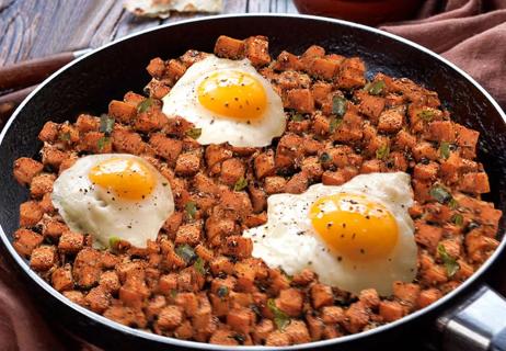 Sweet Potato Hash With Eggs