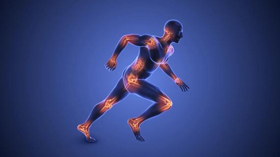 illustration of joints stressed during athletics