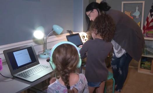 Mother with children