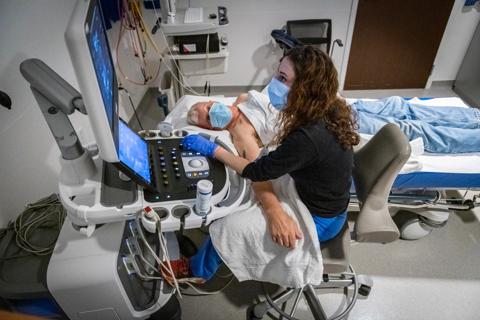 Lung transplant patient getting imaging