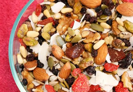 almond and coconut trail mix