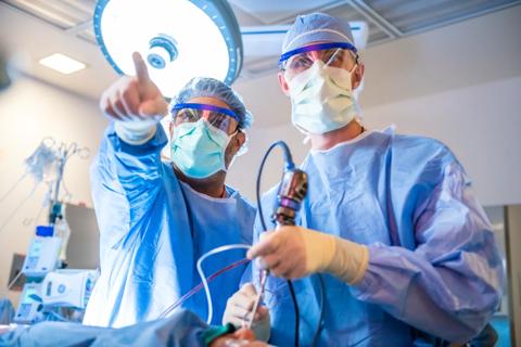 Surgeons in operating room