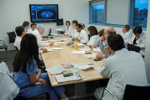 Figure 1. A meeting of the Cleveland Clinic clinical team as they prepared guidance for Saint Francis Medical Center on how to design and launch a TAVR program.