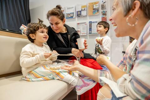 mother and daughter on pediatric oncology ward
