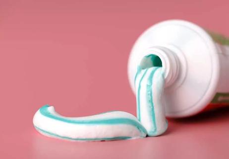 Squeezed toothpaste from tube.