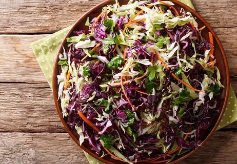 A bowl of Asian slaw