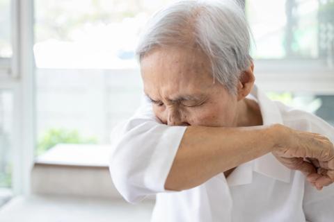 Patient sneezing