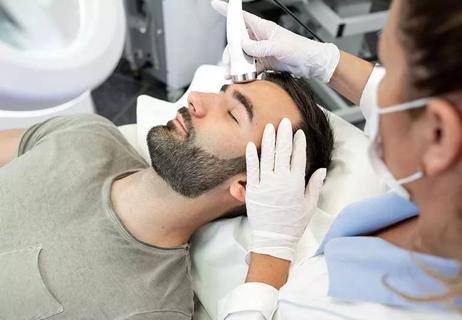 person getting an ultrasound facial