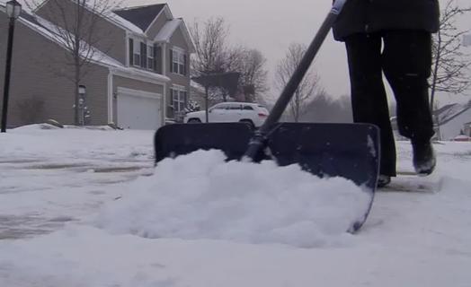 Person shoveling snow