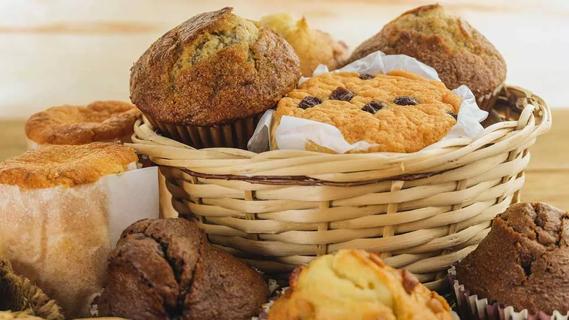 variety of muffins in a basket