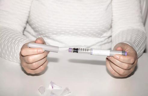 Patient holding injectable