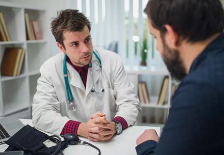 Patient asking serious questions from doctor