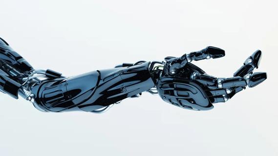 stock image of bionic-looking arm