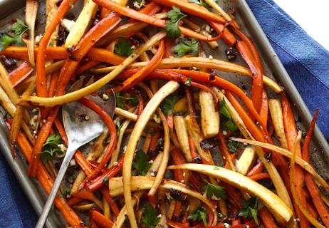 Roasted carrots and parsnips